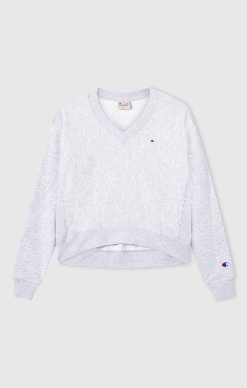 Women’s Lightweight Reverse Weave V-Neck Sweatshirt