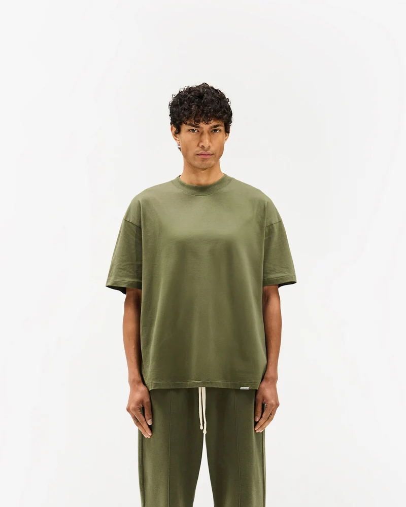 Initial Oversized T-Shirt - Army Green