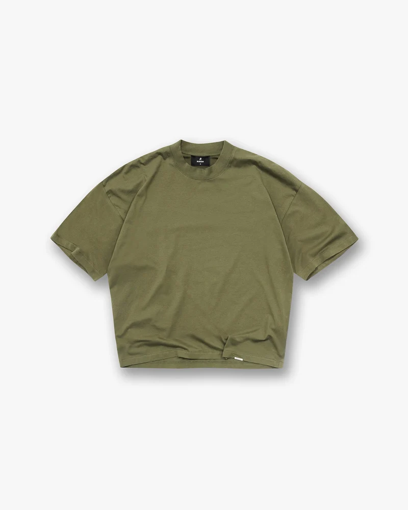 Initial Boxy T-Shirt - Army Green