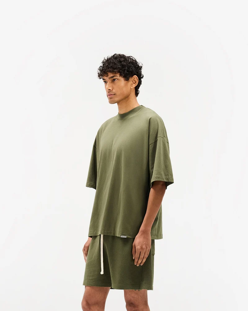 Initial Boxy T-Shirt - Army Green
