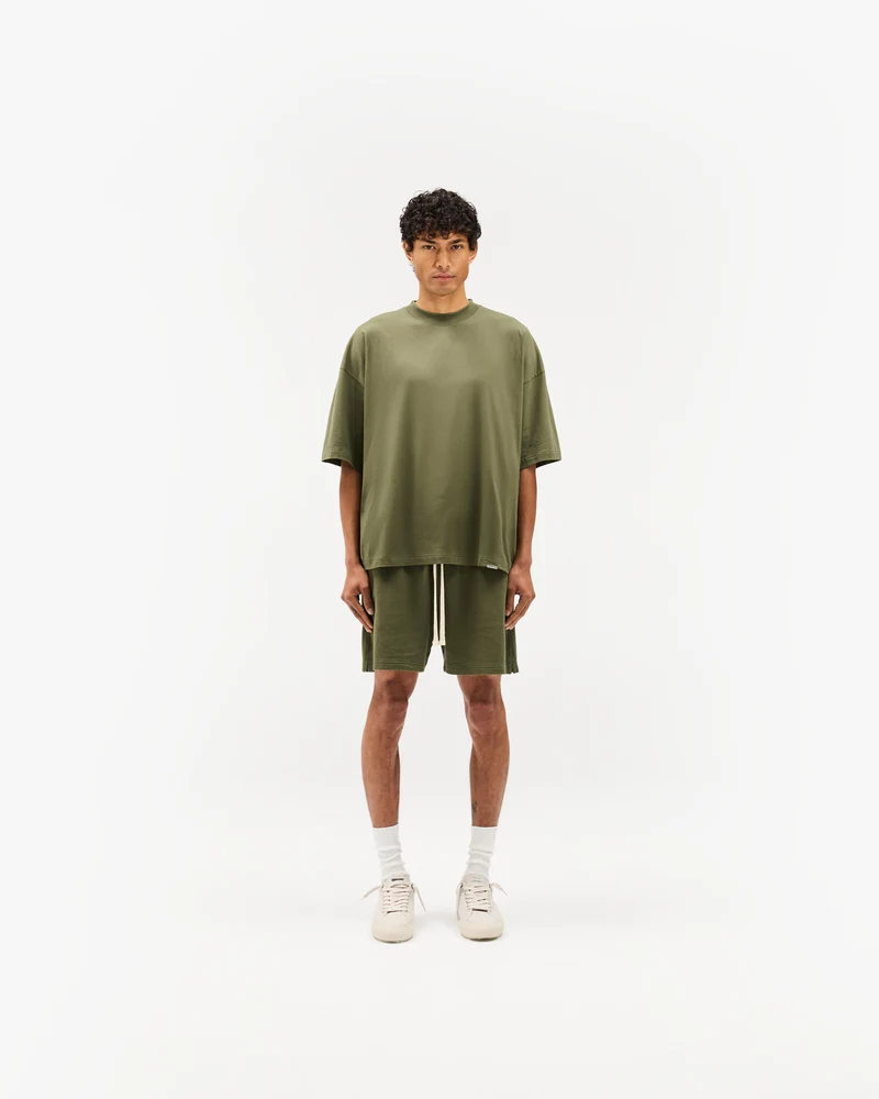 Initial Boxy T-Shirt - Army Green