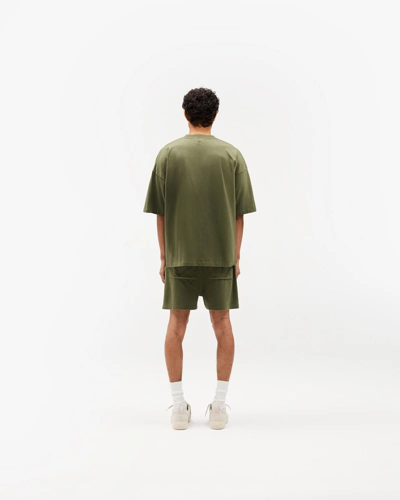 Initial Boxy T-Shirt - Army Green