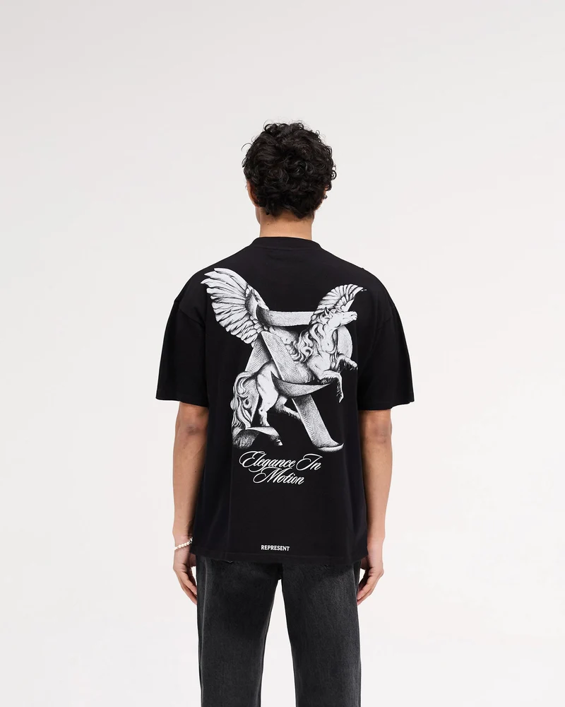Elegance In Motion T-Shirt - Jet Black