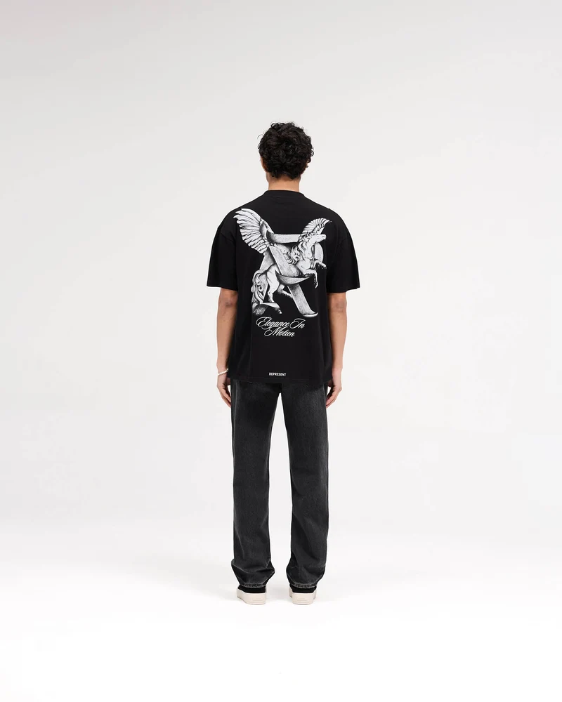 Elegance In Motion T-Shirt - Jet Black