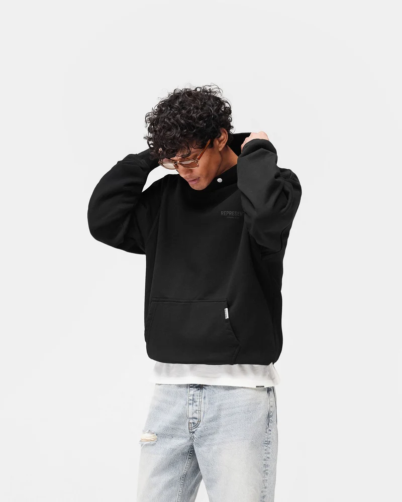 Represent Owners Club Hoodie - Black Matte