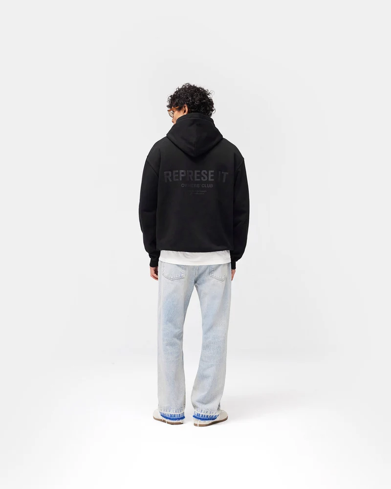 Represent Owners Club Hoodie - Black Matte
