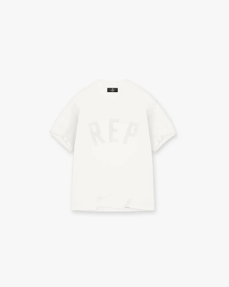 Rep Applique T-Shirt - Flat White