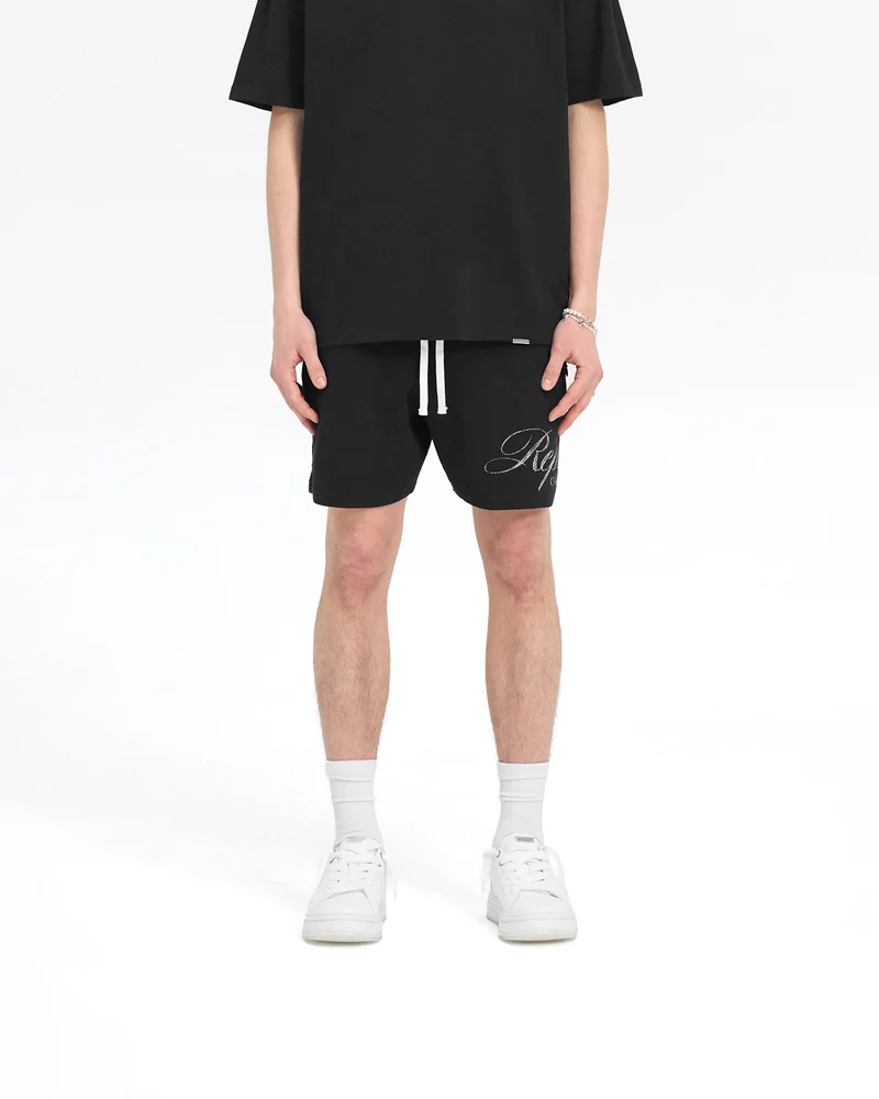 Represent Owners Club Script Mesh Shorts - Black