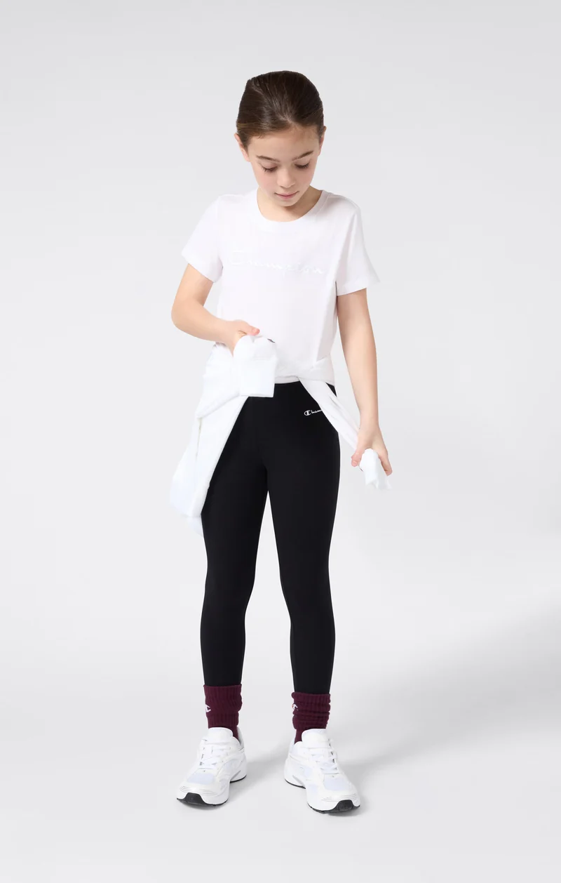 Girls' Crewneck T-shirt Slim Fit Icons