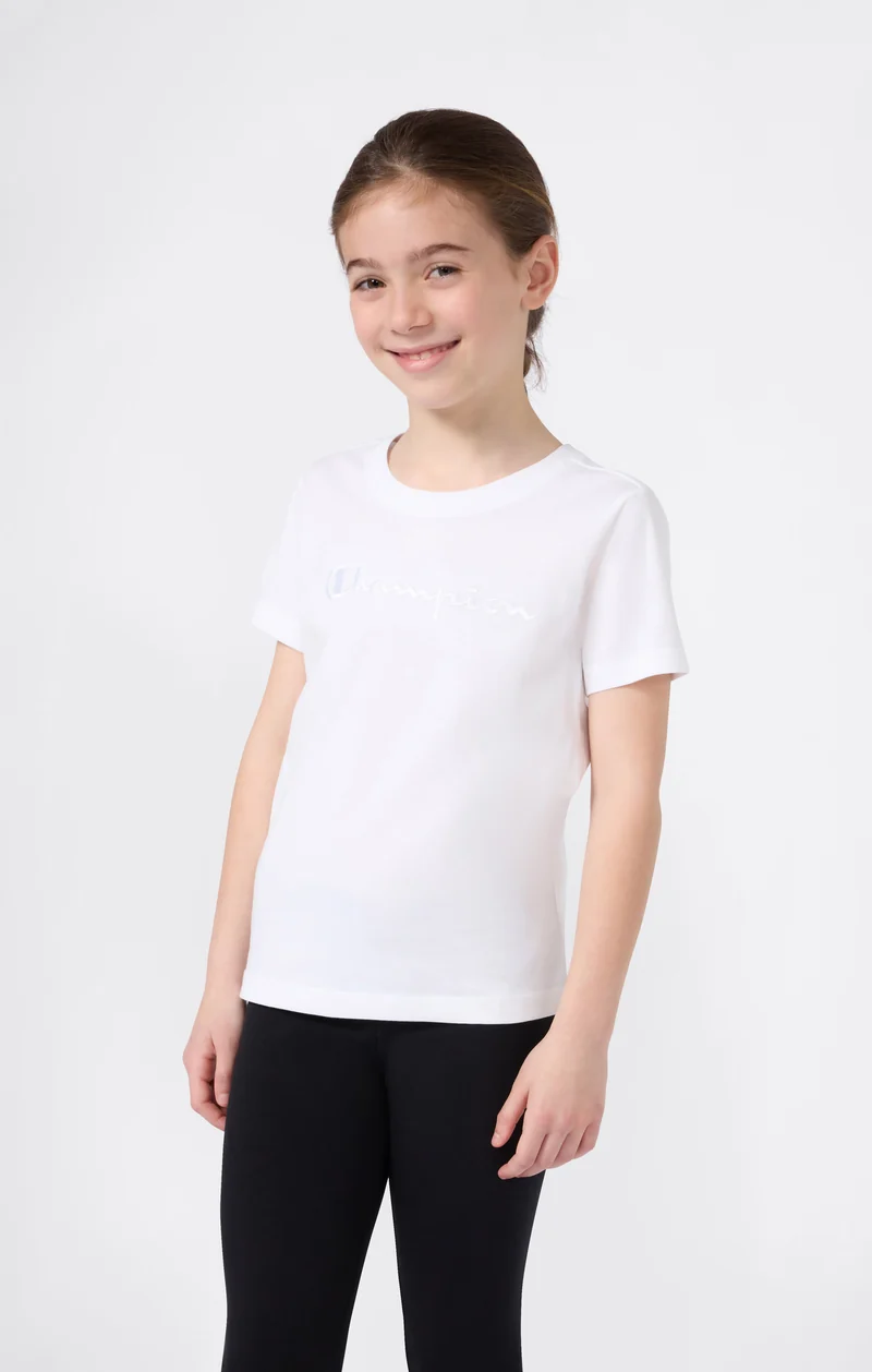 Girls' Crewneck T-shirt Slim Fit Icons