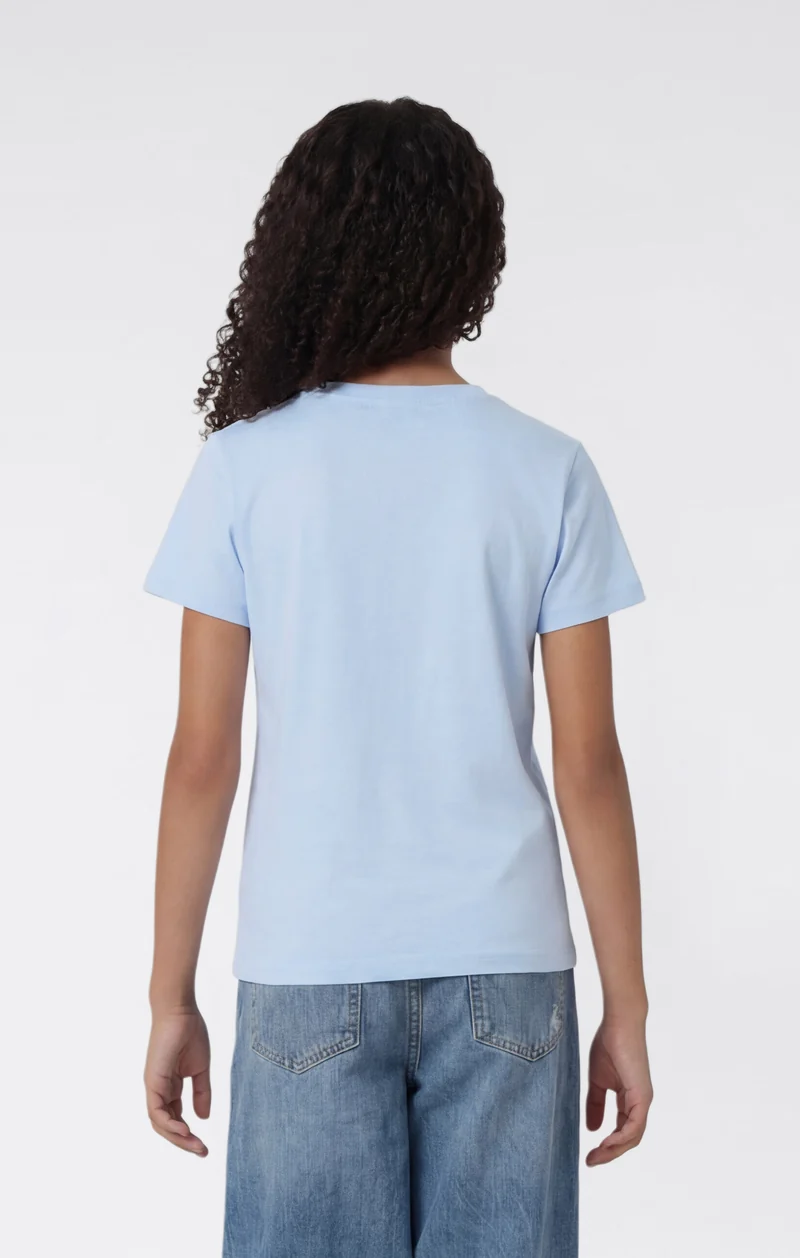 Girls' Crewneck T-shirt Slim Fit Icons