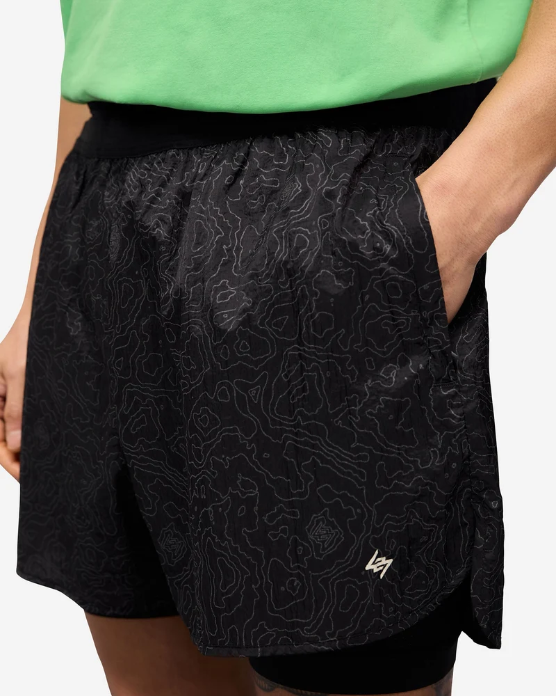 247 Contour 2-In-1 Run Shorts - Black