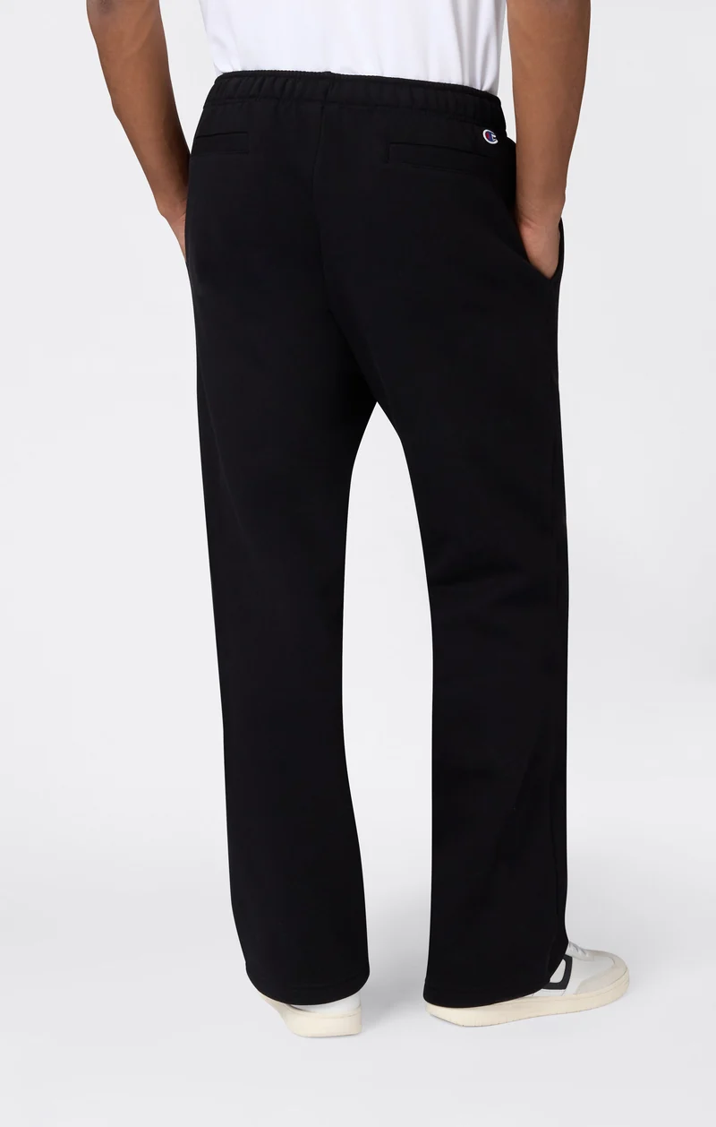 Men’s Straight Hem Pants With Brushed Interior And Puff Print Logo