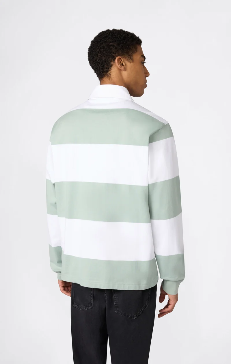 Men’s Striped Heavy Jersey Polo Shirt