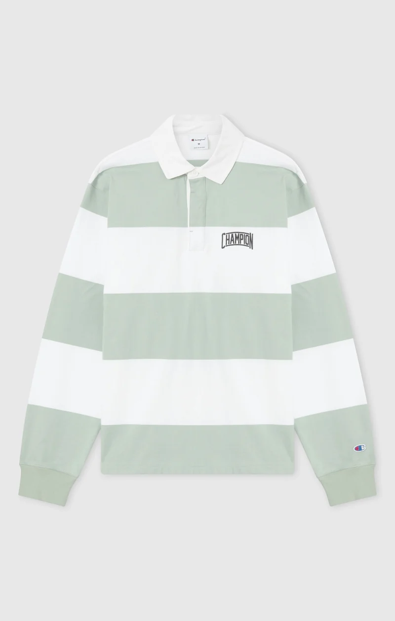 Men’s Striped Heavy Jersey Polo Shirt