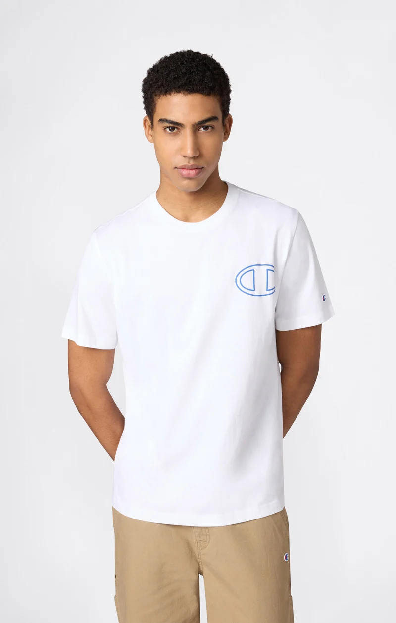Men’s Crewneck T-Shirt With Puff Print Graphic