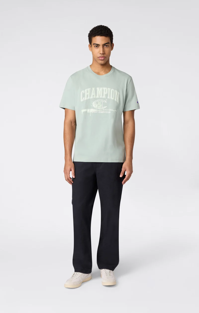 Men’s Crewneck T-Shirt With Puff Print Graphic