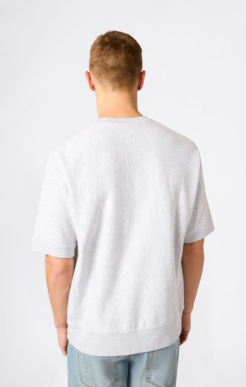 Men’s Lightweight Short Sleeve Reverse Weave Crewneck Sweatshirt