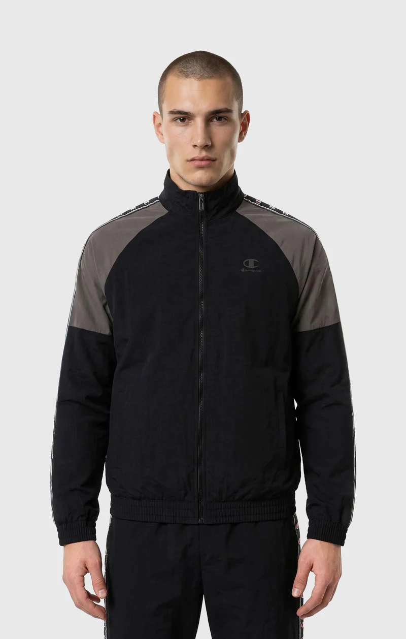 Men’s Track Top with Full Zip and Tape Logo