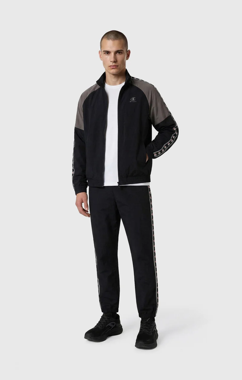 Men’s Track Top with Full Zip and Tape Logo