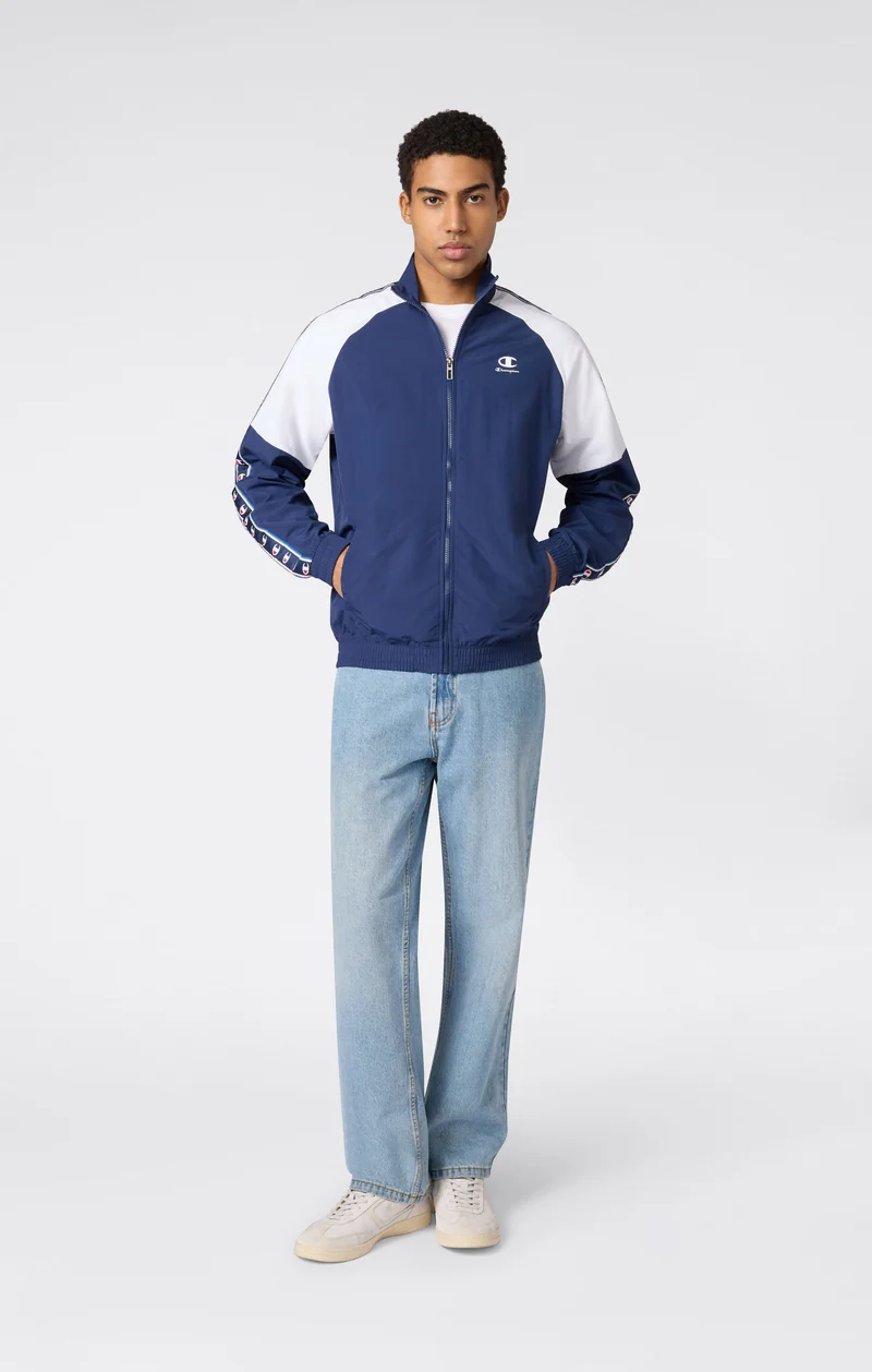 Men’s Track Top with Full Zip and Tape Logo