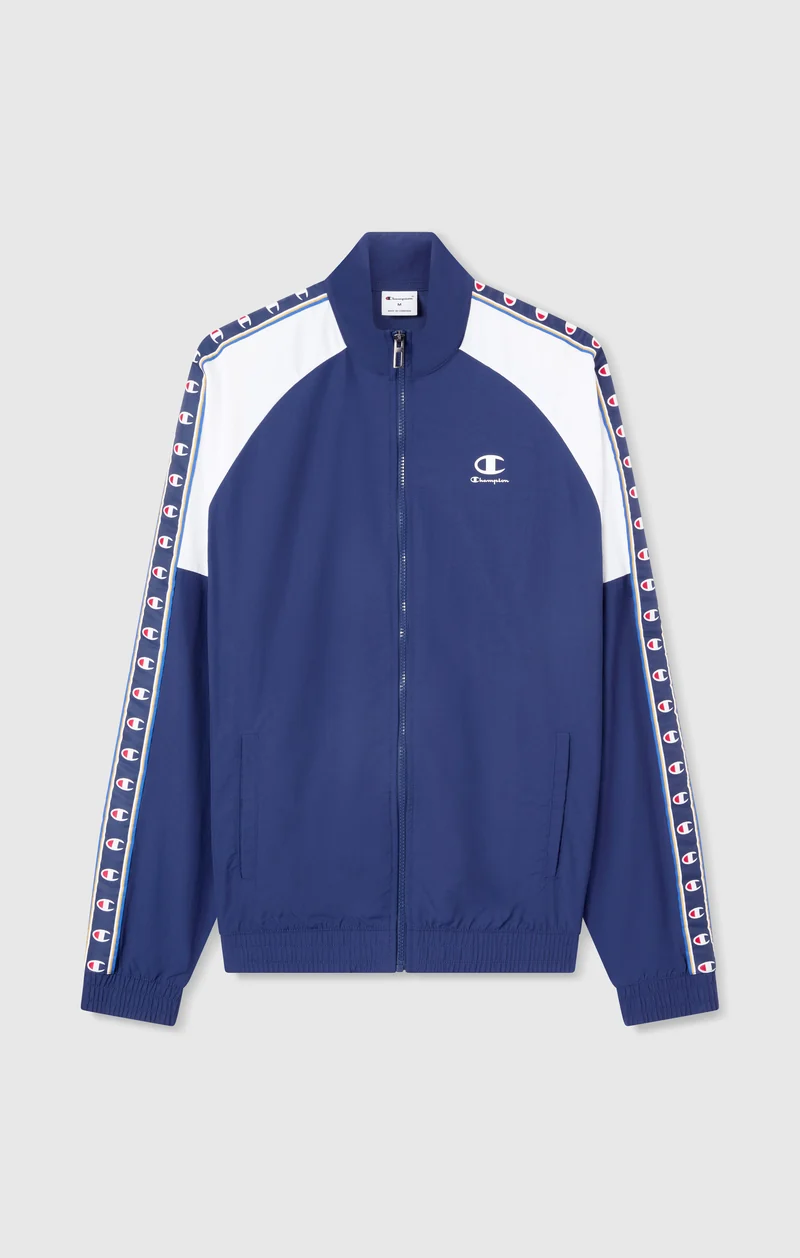 Men’s Track Top with Full Zip and Tape Logo