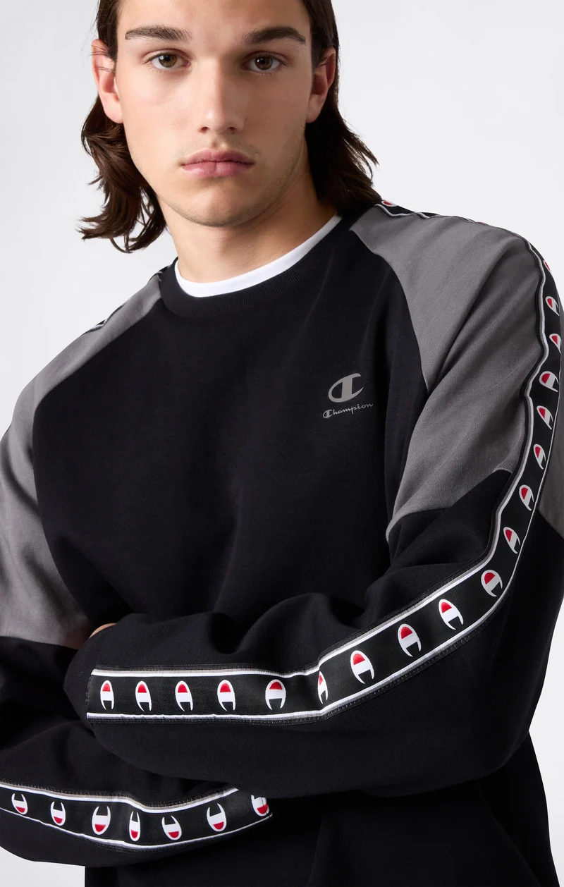 Men’s Interlock Tape Logo Crewneck Sweatshirt