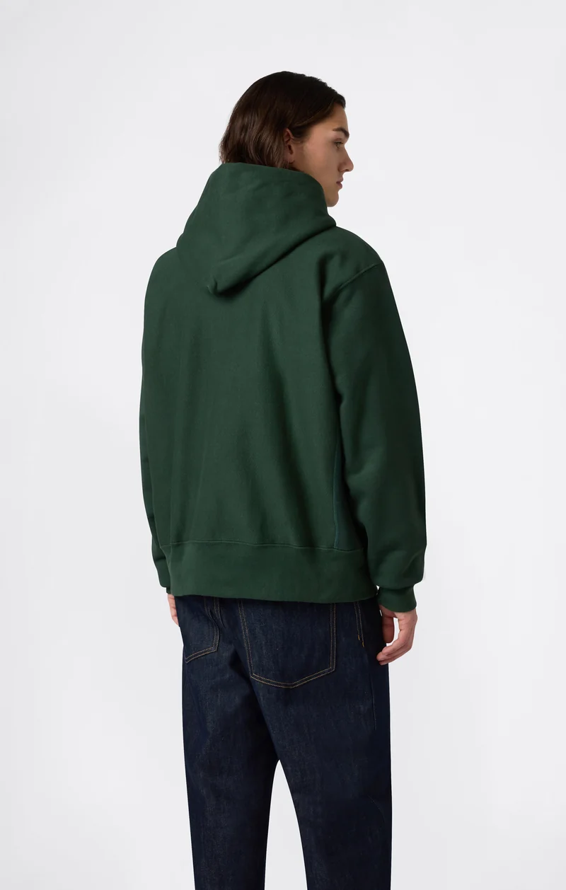 Men's Fleece Reverse Weave Zip Hooded Sweatshirt Made in USA