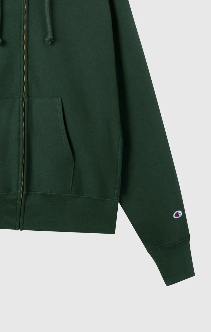 Men's Fleece Reverse Weave Zip Hooded Sweatshirt Made in USA