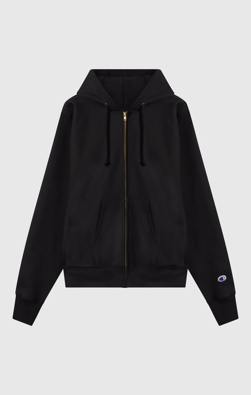 Men's Fleece Reverse Weave Zip Hooded Sweatshirt Made in USA