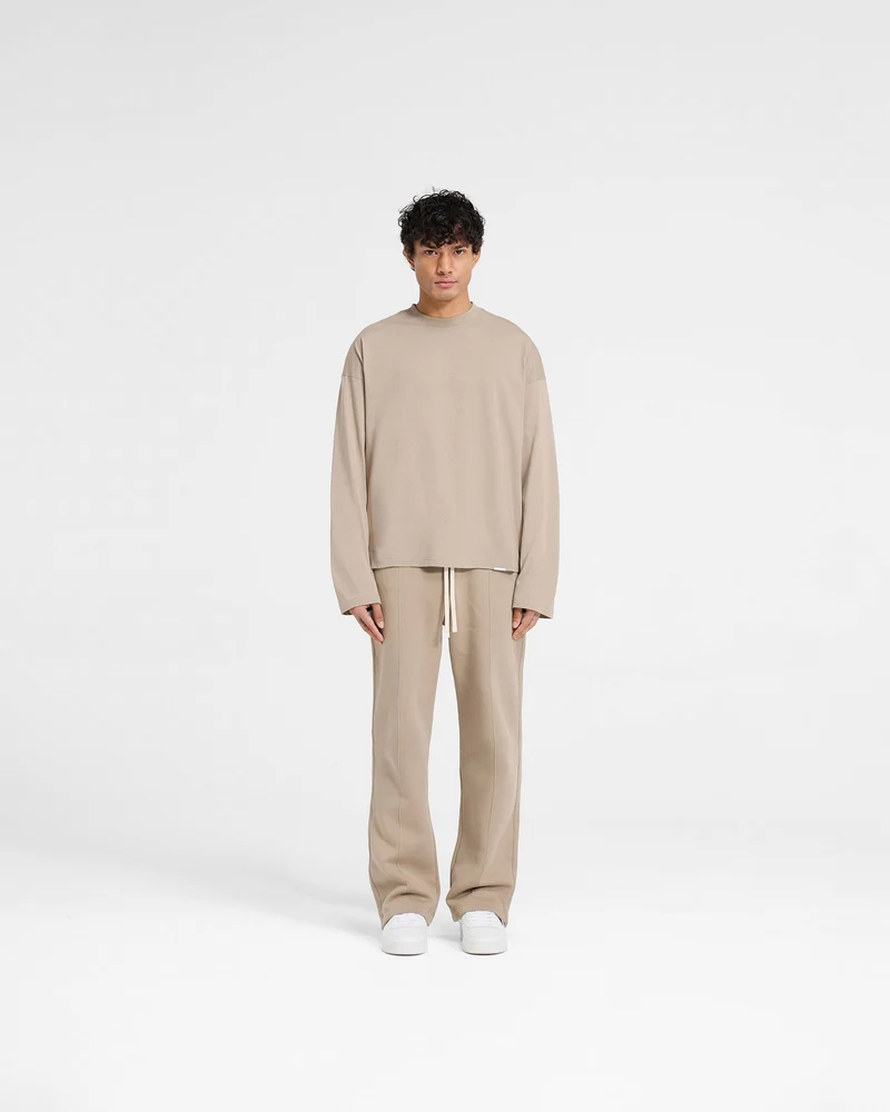 Initial Long Sleeve Open Cuff T-Shirt - Dune