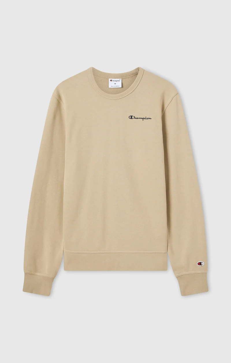 Men’s Lightweight Crewneck Sweatshirt with Embroidered Logo Icons