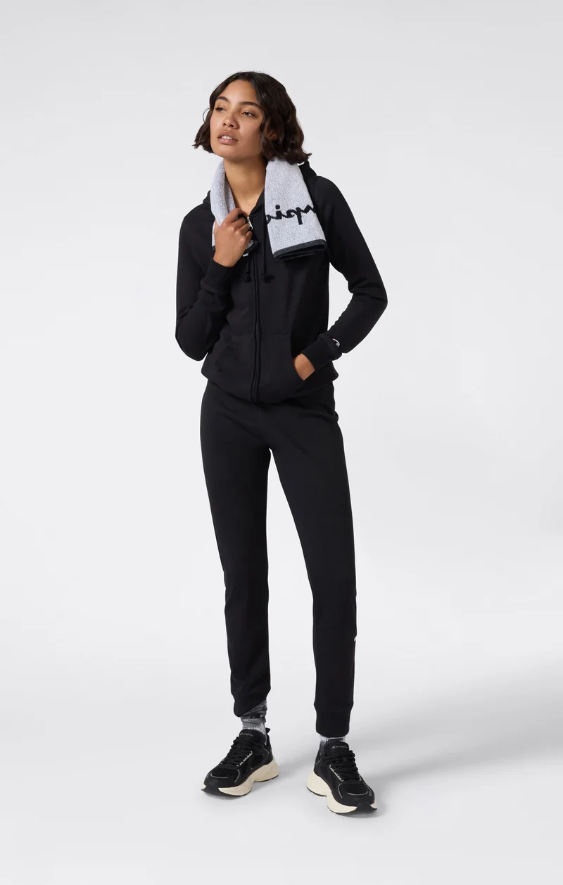 Women’s Lightweight Jogger Pants with Rib Cuffs and Maxi Printed Logo