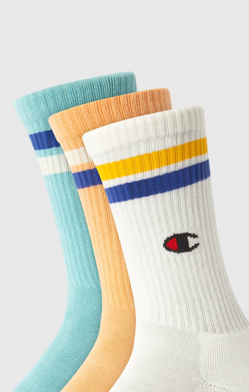Triple Pack Crew Length Socks