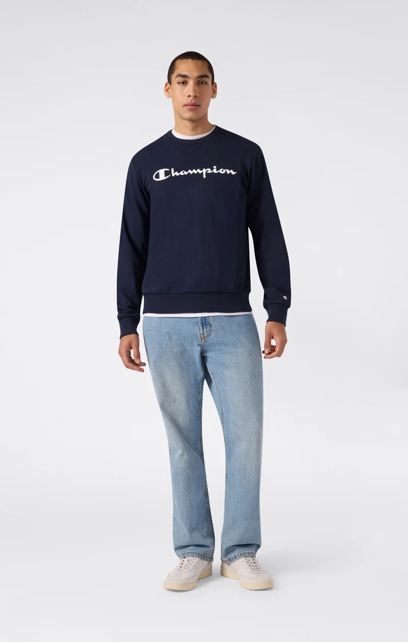 Men’s Lightweight Crewneck Sweatshirt with Maxi Printed Logo