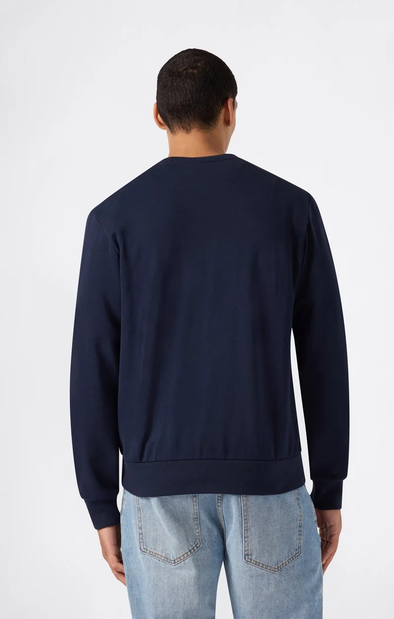 Men’s Lightweight Crewneck Sweatshirt with Maxi Printed Logo