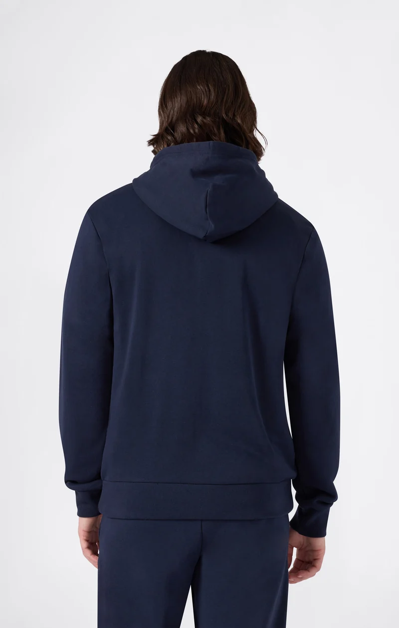 Men’s Lightweight Full Zip Hooded Sweatshirt with Maxi Printed Logo