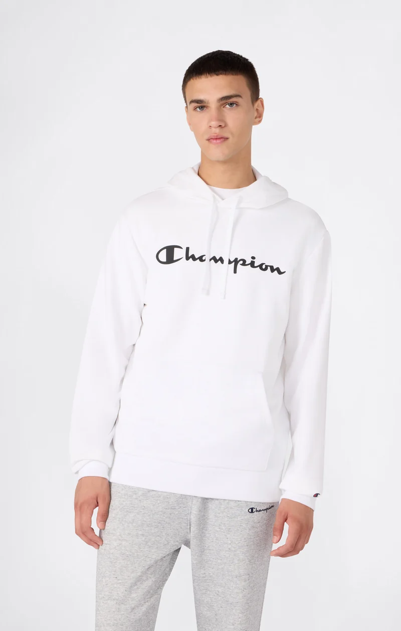 Men’s Lightweight Hooded Sweatshirt with Maxi Printed Logo