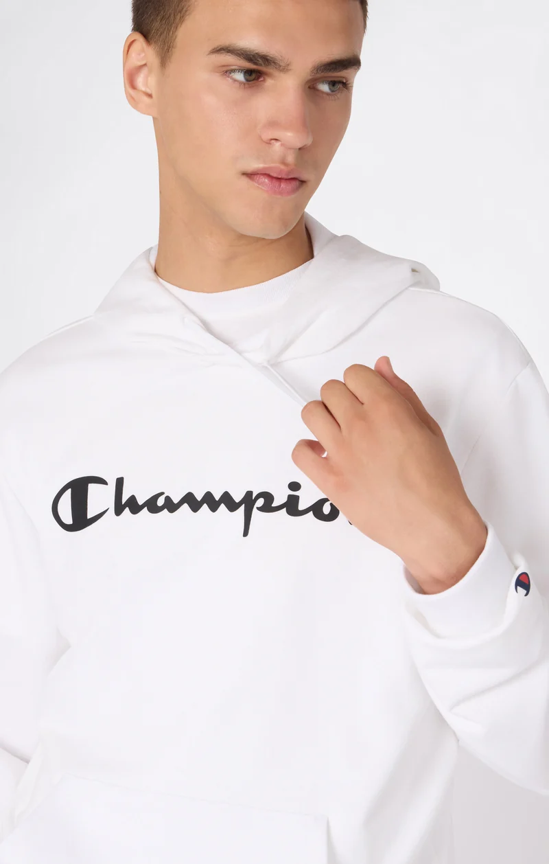 Men’s Lightweight Hooded Sweatshirt with Maxi Printed Logo