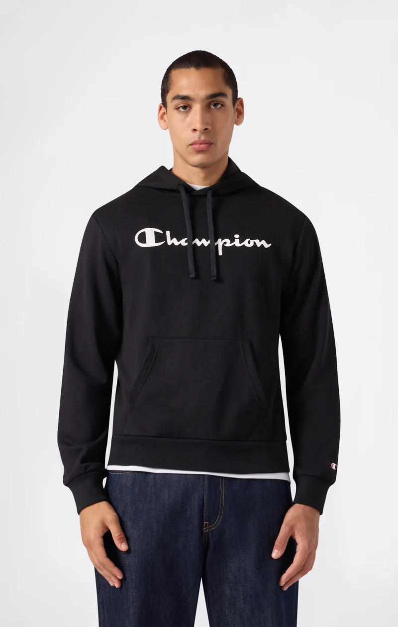 Men’s Lightweight Hooded Sweatshirt with Maxi Printed Logo