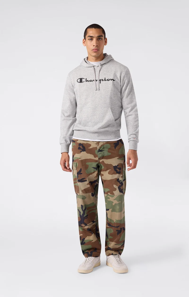 Men’s Lightweight Hooded Sweatshirt with Maxi Printed Logo