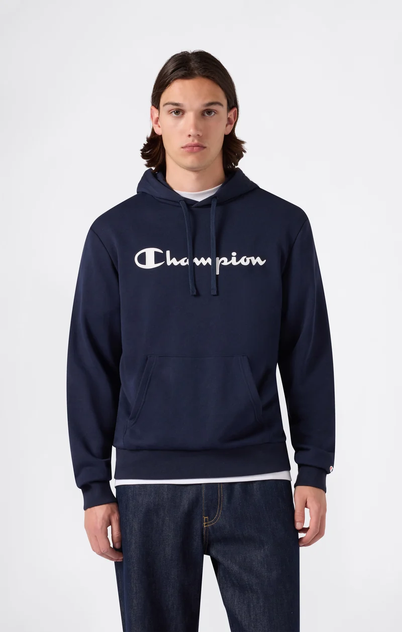 Men’s Lightweight Hooded Sweatshirt with Maxi Printed Logo