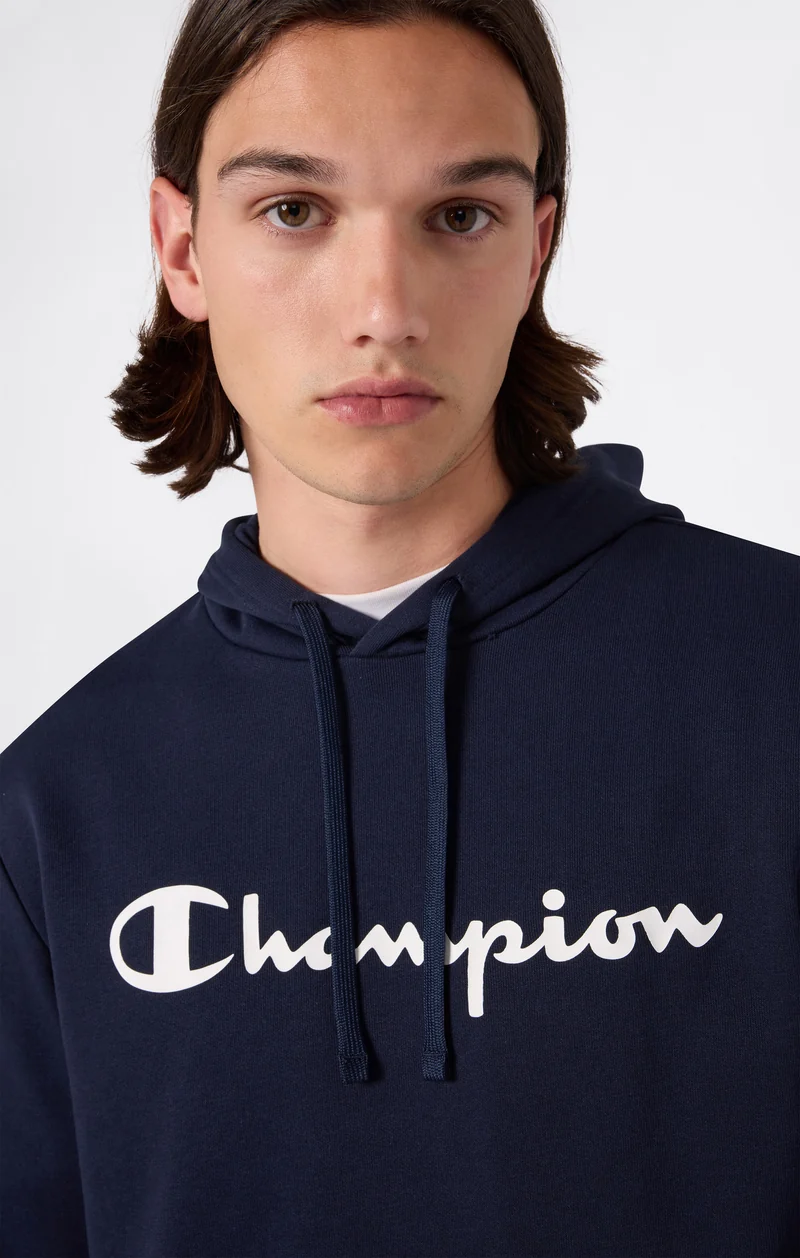 Men’s Lightweight Hooded Sweatshirt with Maxi Printed Logo