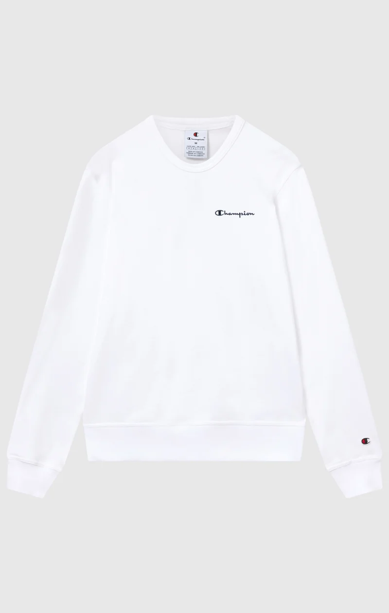Men’s Lightweight Crewneck Sweatshirt with Embroidered Logo Icons