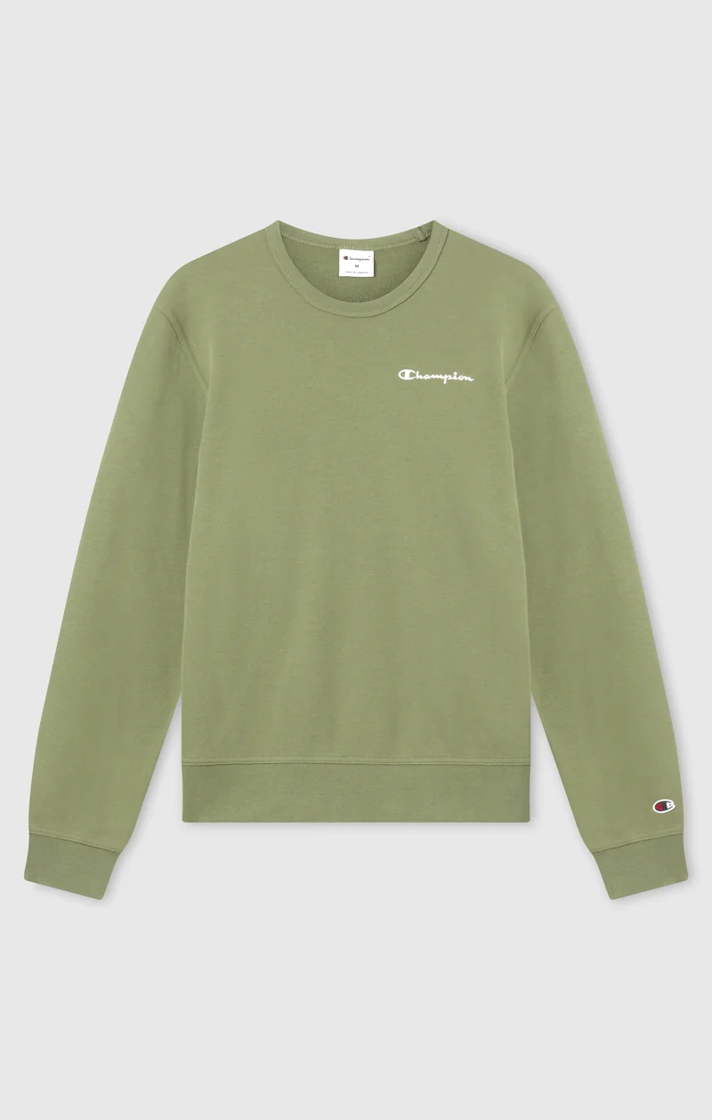 Men’s Lightweight Crewneck Sweatshirt with Embroidered Logo Icons