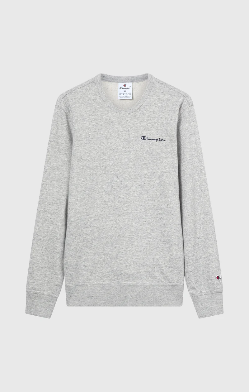 Men’s Lightweight Crewneck Sweatshirt with Embroidered Logo Icons