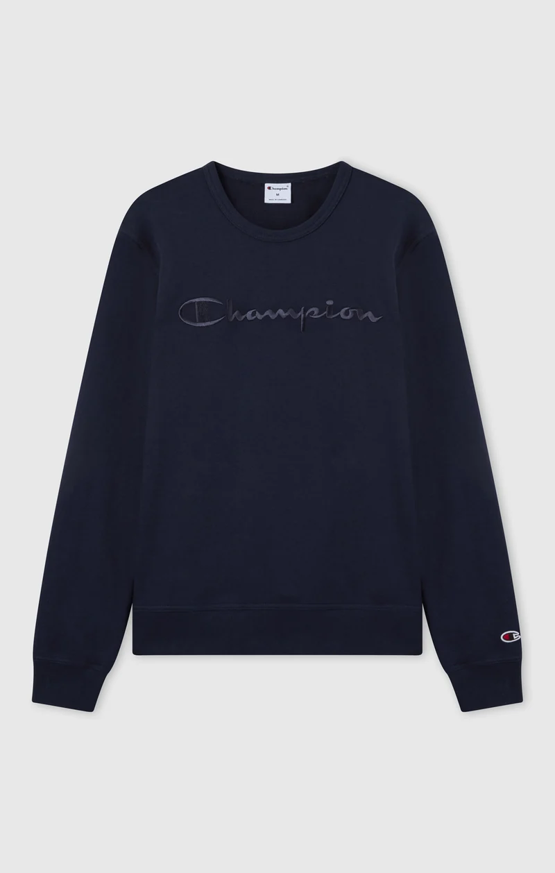Men’s Lightweight Crewneck Sweatshirt with Tonal Logo Icons