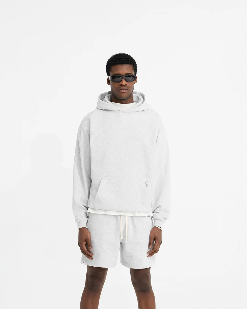 Initial Oversized Hoodie - Ice Grey Marl