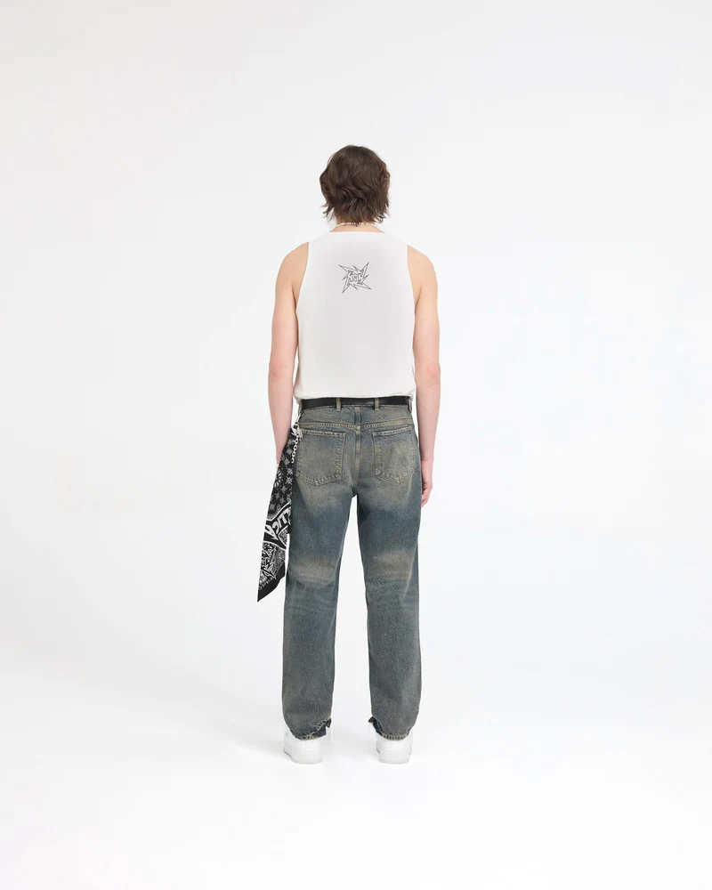 Represent X Metallica Local Crew Vest - Flat White