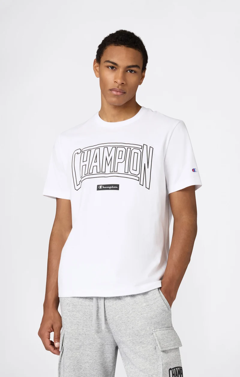 Men’s Crewneck T-Shirt With Puff Print Logo